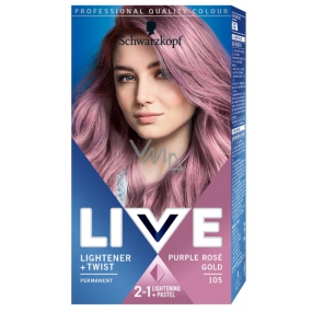 Schwarzkopf Live Lightener & Twist farba na vlasy 105 Purple Rose zlaté