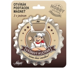 Nekupto Hobby 3v1 otvárač, podložka, magnet Vášnivý kuchár 10 cm