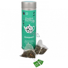 English Tea Shop Bio Čistá mäta 15 kusov biologicky odbúrateľných pyramidek čaju v recyklovateľné plechovej dóze 30 g