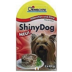 Gimborn Shiny Kurča + jahňa doplnkové krmivo pre psov 2 x 85 g