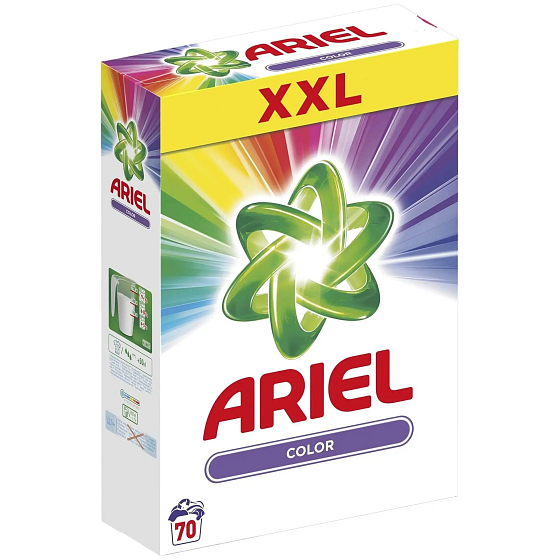 Ariel Color prací prášok na farebnú bielizeň krabice 72 dávok 5,4 kg