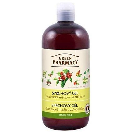 Green Pharmacy Sprchový gél s bambuckým maslom a zelenou kávou 500 ml