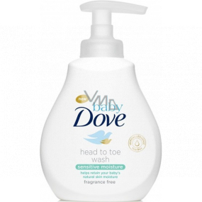 Dove Baby Sensitive Moisture umývací gél na telo a vlasy pre deti 200 ml