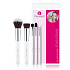 Dermacol Štetec na tekutý make-up + Štetec na púder + Štetec na očné tiene + Štetec na očné tiene a detaily + Štetec na zmiešavanie, sada kozmetických štetcov s prírodnými štetinami