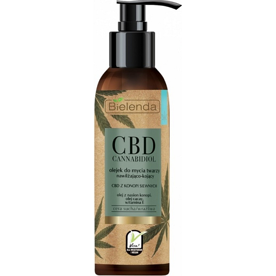 Bielenda CBD Cannabidiol hydratačno-upokojujúci čistiaci pleťový olej 140 ml