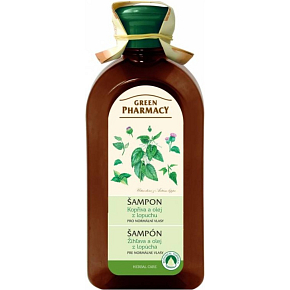 Green Pharmacy šampón pre normálne vlasy s pŕhľavou a lopúchom 350 ml