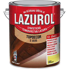 Lazurol Topdecor S1035 tenkovrstvá lazúra na drevo T000 prírodná, 2,5 l Lazurol Topdecor S1035 tenkovrstvá lazúra na drevo T000 prírodná, 2,5 l