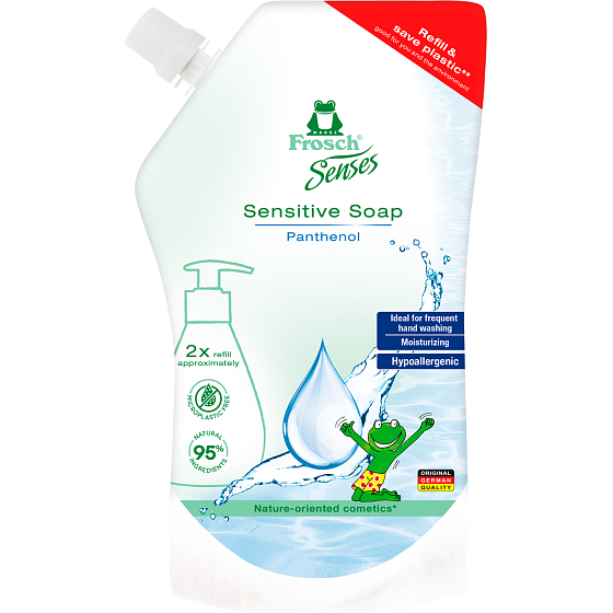 Frosch Sensitive tekuté mydlo pre deti náhradná náplň, 500 ml