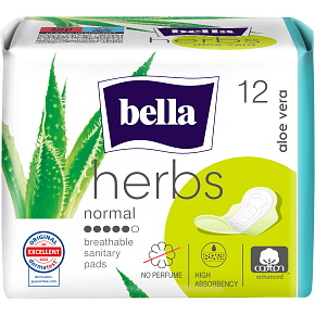Bella Herbs Aloe Vera dámske vložky, 12 ks