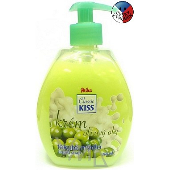 Mika Kiss Oliva tekuté mydlo s pumpičkou 500 ml