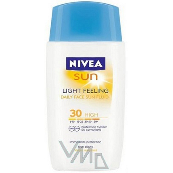 Nivea Sun Light Feeling SPF30 ľahký pleťový krém na opaľovanie 50 ml