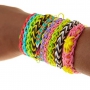 Loom Bands gumičky na pletení náramků Bílé a fialové 200 kusů