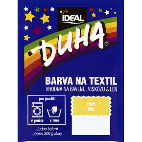 Ideal Duha žltá, farba na textil na bavlnu, viskózu a ľan, na 300 g látky, 15 g