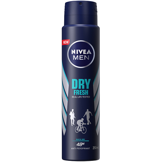Nivea Men Dry Fresh 48h antiperspirant deodorant sprej pre mužov 150 ml
