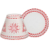Yankee Candle Red Nordic Frosted Glass tienidlo malé + tanier malý na sviečku malú Classic 8 x 10 cm (tienidlo), 9 x 9 cm (tanier)