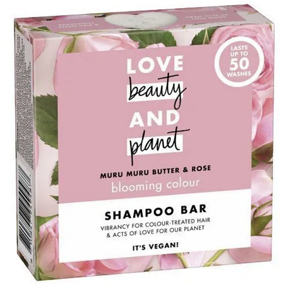 Love Beauty & Planet Murumurské maslo a Ruže tuhý šampón pre farbené vlasy 90 g