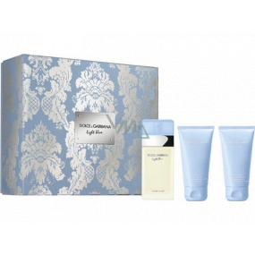 Dolce & Gabbana Light Blue toaletná voda pre ženy 50 ml + sprchový gél 50 ml + telový krém 50 ml, darčeková sada