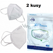 Ryk 3D Respirátor ústnej ochranný 4-vrstvový KN 95 tvárová maska 2 kusy