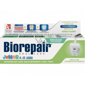 Biorepair Junior Zubná pasta s mentolovou príchuťou pre deti 6-12 rokov 75 ml