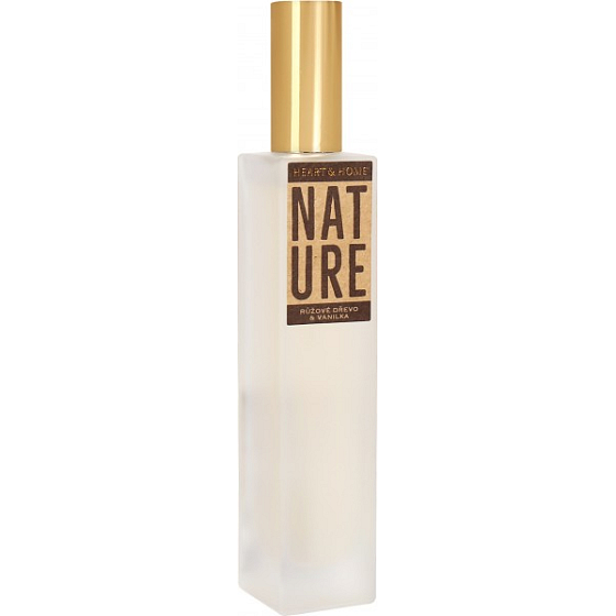 Heart & Home Nature Ružové drevo a vanilka osviežovač vzduchu sprej 100 ml