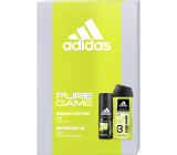 Adidas Pure Game deodorant sprej 150 ml + sprchový gel 250 ml, kosmetická sada pro muže