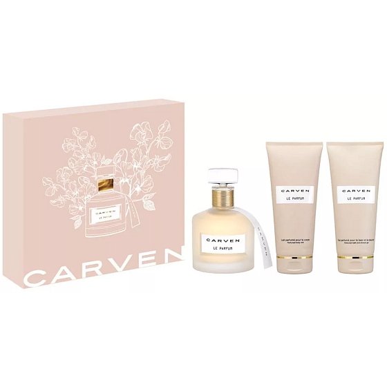 Carven Le Parfum parfumovaná voda 100 ml + telové mlieko 100 ml + sprchový gél 100 ml, darčeková sada pre ženy