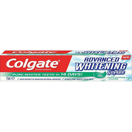 Colgate Advanced Whitening Go Pure zubná pasta s bieliacim účinkom 75 ml