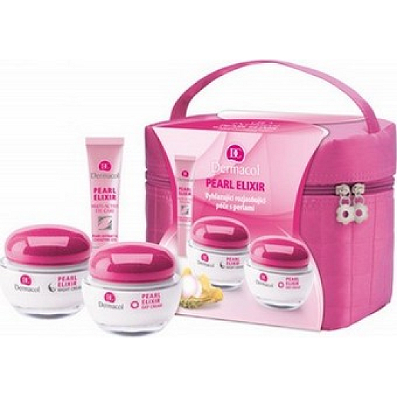 Dermacol Pearl Elixir denný krém 50 ml + nočný krém 50ml + očná starostlivosť 15 ml, kozmetická sada