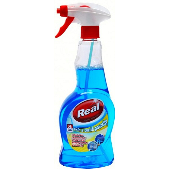 Real Sklo a tvrdé povrchy čistič rozprašovač 500 ml