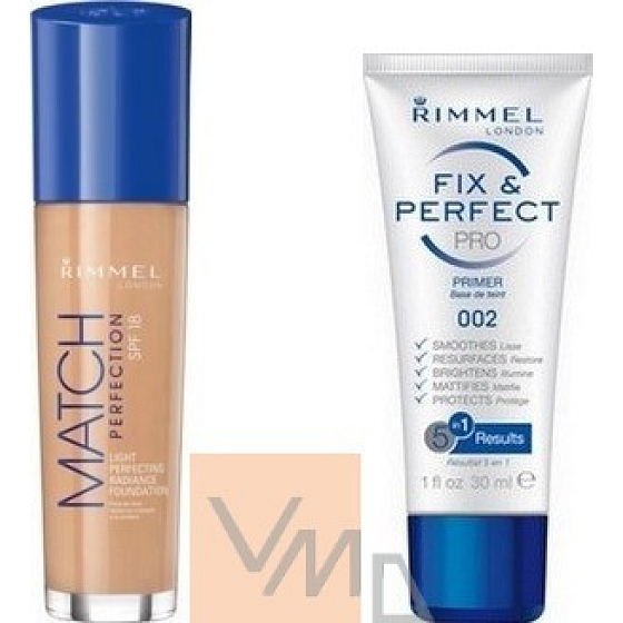 Rimmel London Match Perfection make-up 100 30 ml + báza pod make-up 30 ml