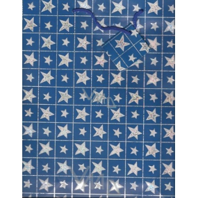 Nekupto Darčeková papierová taška 32,5 x 26 x 13 cm Modrá 1 kus 016 40 GL