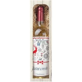 Bohemia Gifts Chardonnay Štastné a veselé 0,75 l, darčekové víno