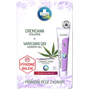 Annabis Varicann Q10 konopný gél s koloidným striebrom na zdravé žily 75 ml + Cremcann Hyaluron konopný hydratačný pleťový krém 15 ml