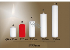 Lima Sviečka hladká červená valec 60 x 120 mm 1 kus