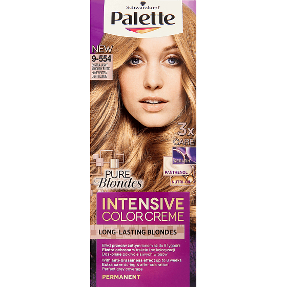 Palette Intensive Color Creme Pure Blondes farba na vlasy 9-554 Medová extra svetlá blond