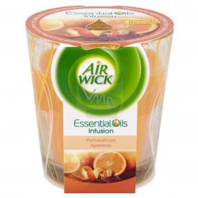 Air Wick Essential Oils Infusion Orange & Festive Spice vonná sviečka v skle 105 g