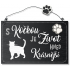 Nekupto Pets drevená tabuľka čierna, mačka 155 x 98 x 5 mm