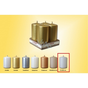 Lima Sviečka hladká metal biela matná valec 50 x 100 mm 4 kusy