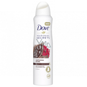 Dove Nourishing Secrets Vyživujúce African Ritual Kakao & Ibištek antiperspirant dezodorant sprej pre ženy 150 ml