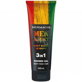 Dermacol Men Agent 3v1 Don't Worry Be Happy sprchový gél na telo, tvár a vlasy 250 ml