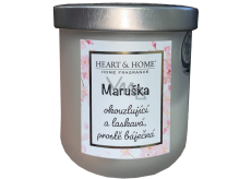 Heart & Home Svieža sójová sviečka s vôňou ľanu s názvom Marushka 110 g