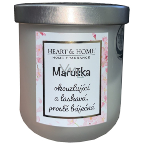 Heart & Home Svieža sójová sviečka s vôňou ľanu s názvom Marushka 110 g