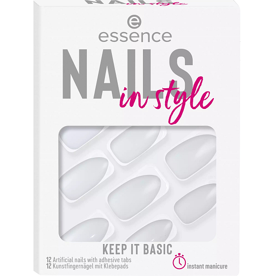 Essence Nails In Style umelé nechty 15 Keep It Basic 12 kusov