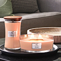 WoodWick Yuzu Blooms - vonná sviečka Yuzu Blooms s dreveným knôtom a skleneným viečkom 453 g