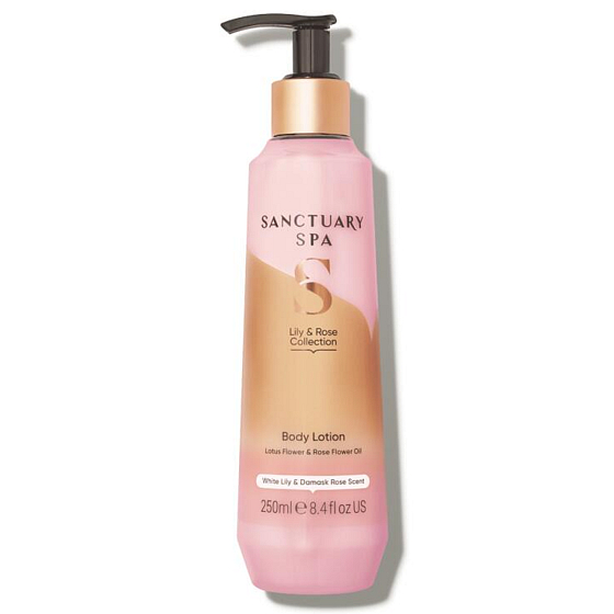 Sanctuary Spa Signature Collection Telové mlieko s ľaliou a ružou 250 ml dávkovač
