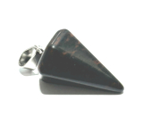 Obsidián Moka kyvadlo prírodný kameň 2,2 cm, kameň spásy
