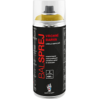 BALSPREJ vrchná univerzálna akrylová farba v spreji, RAL 1021 žltá horčicová, 400 ml