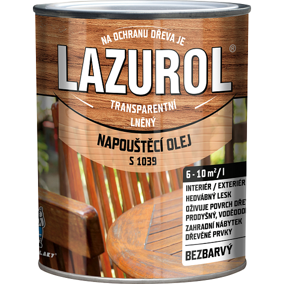 Lazurol S1039 napúšťací olej, prírodný, 2,5 l