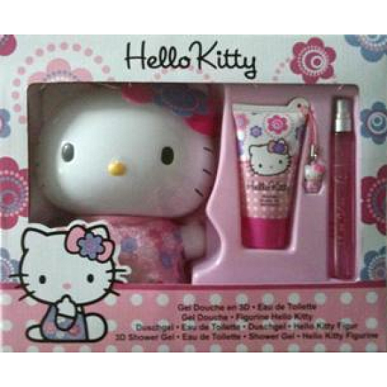 Koto Hello Kitty Ttoaletní voda, sprchový gél, tuhé mydlo pre dievčatá darčeková sada