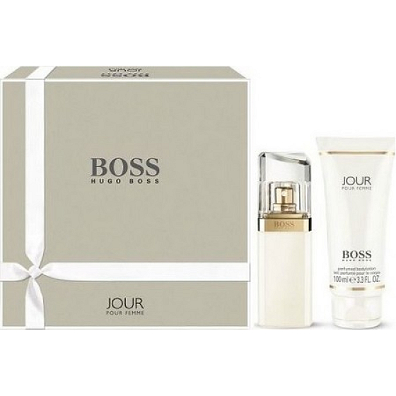 Hugo Boss Jour pour Femme toaletná voda pre ženy 75 ml + telové mlieko 200 ml, darčeková sada